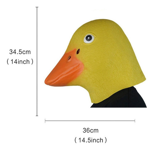 Para Mascara Cabeza Pato Animal Latex Halloween Navidad