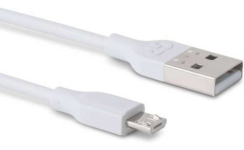 Imagen 3 de 5 de Cable Micro Usb Largo 2 Metros Mts Cargador Color Blanco
