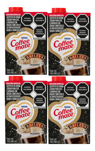 Coffee Mate Sustituto Crema Especial Baileys 530 Ml X 4pzas