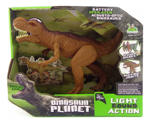 Dinosaurio T-rex Con Luz Y Sonido. 30cm . Mpuy