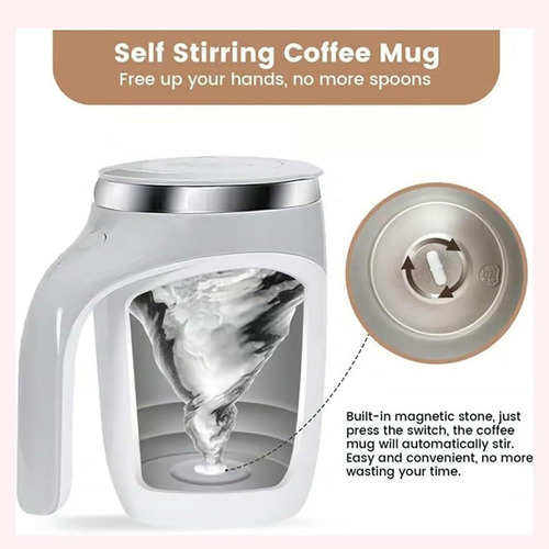 Taza Café Agitación Magnética Automática 380 Ml Recargable