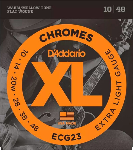 Encordado Daddario Ecg23 Xl Chromes 010 - 048 G. Electrica