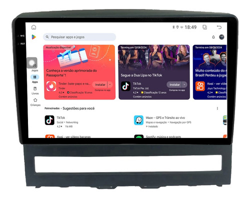 Multimídia Palio 07/12 9p Aikon Carplay Android 64gb Voz