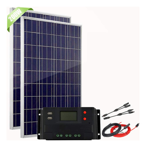 Kit Panel Solar Vatio Para Remolque Viaje Unidad Controlador