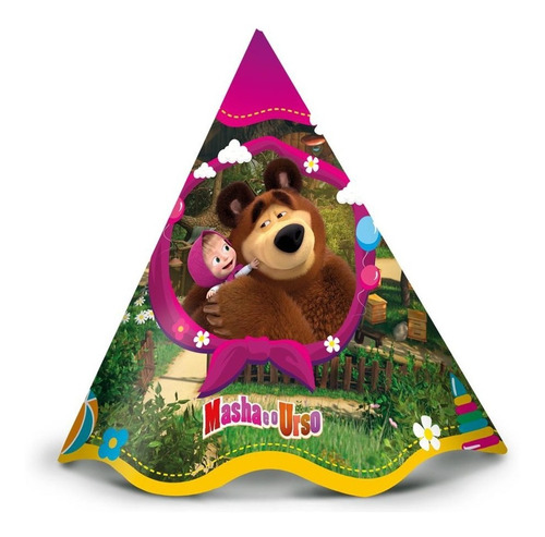 Chapéu Festa Masha E O Urso - Embalagem Promocional