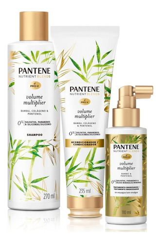  Kit Volume Multiplier Pantene Bambú Colágeno Y Pantenol