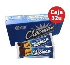 Chocman Caja 32 Unidades Costa 33g C/u Bizcocho Con Manjar