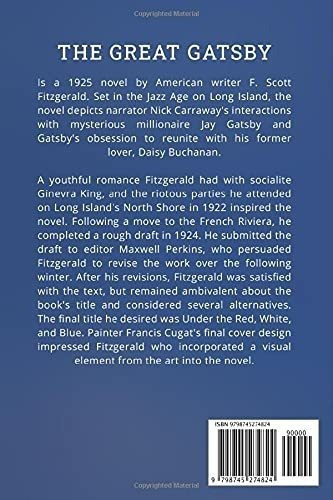 The Great Gatsby The Original 1925 Edition A F...., De Fitzgerald, F. Sc. Editorial Independently Published En Inglés