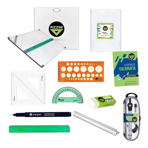 Kit Completo 40x50 Tablero Pizzini Bolsa Dibujo Regalo