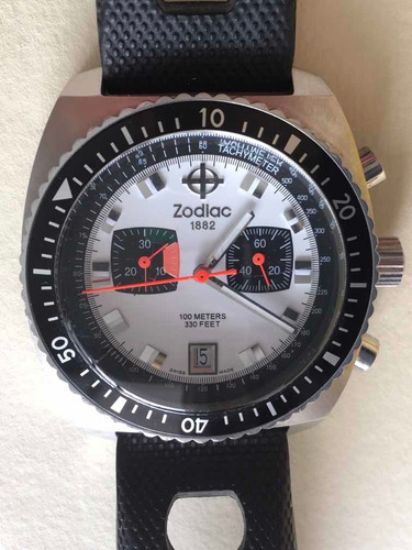 Relógio Zodiac Chronograph Seadragon Branco