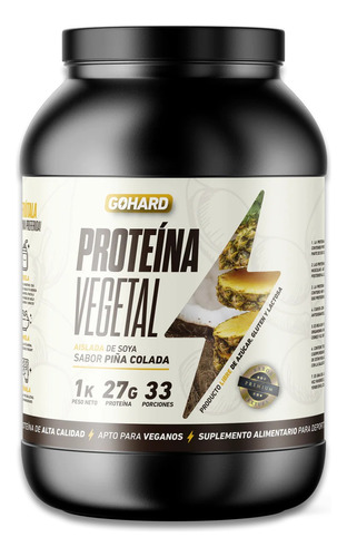 Proteína Vegetal Gohard 33 Servicios 1kg - Piña Colada