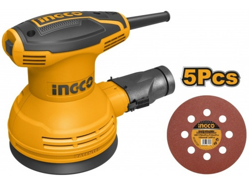 Lijadora Ingco Roto Orbital 320w Con 5 Lijas 125mm
