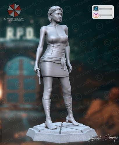 Archivo Stl Impresión 3d - Resident Evil - Jill Valentine V2