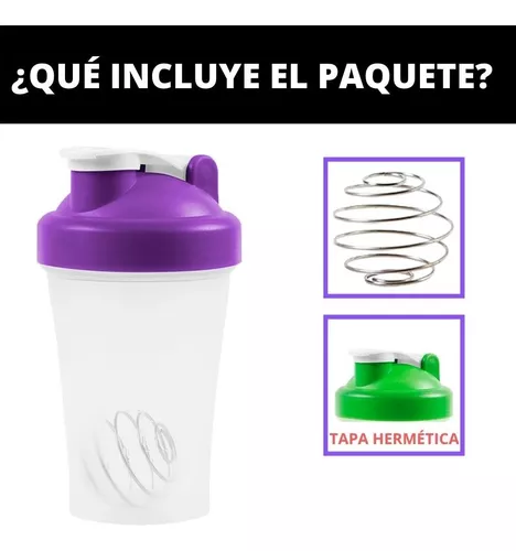 Vaso Proteina Botella Shaker Para Batido Botella Gym 3 En 1 Azul