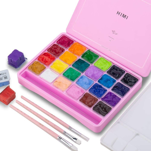 Himi Gouache Set De 24 Colores 30ml (caja Rosa)