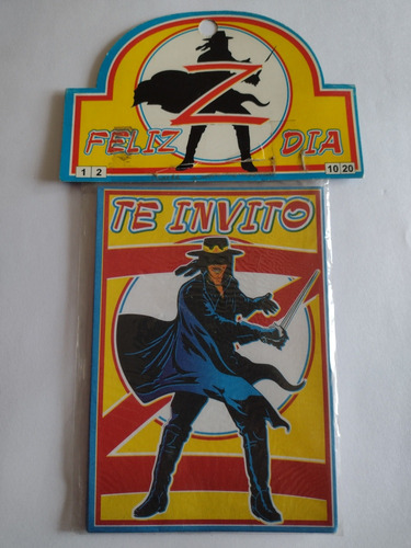 Antiguo Blíster Cerrado  Tarjetas De Cumpleaños Del Zorro 