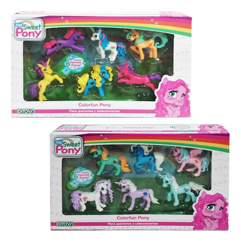 The Sweet Pony Colorfun Pony Set X 6 Ditoys - Yamanca