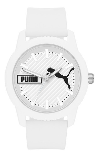 Reloj Hombre Puma Ultrafresh Analogo Color De La Correa Blanco
