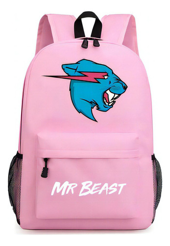 Mochila Con Estampado De Gato Relámpago Mr. Beast, Mochila P Color Estilo 1