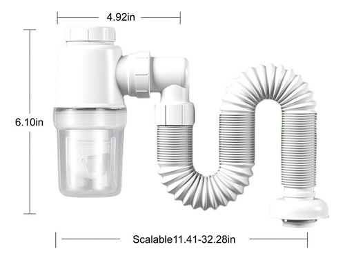 Kit De Drenaje Para Lavabo En D, Tubo De Expansión Para Lava