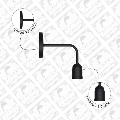 Imagen 3 de 10 de Pack X 3 Lampara Aplique Pared Industrial Moderno Vintage