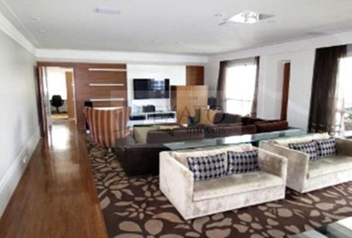 Imagem 6 de 15 de Moema Alto Padrão 302m² Condomínio Cobiçado 4 Suites Decorado 5 Vagas Lazer Quadra De Tênis - Em50043
