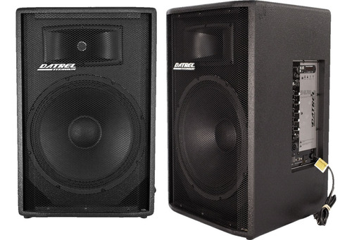 Caixa Ativa + Passiva Datrel 15' 1000w Igreja Show Bar Cor Preto