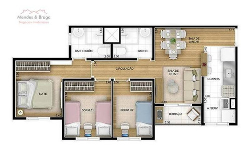 Imagem 24 de 29 de Apartamento Com 2 Dormitórios À Venda, 47 M² Por R$ 255.000,00 - Jardim Las Vegas - Guarulhos/sp - Ap2025