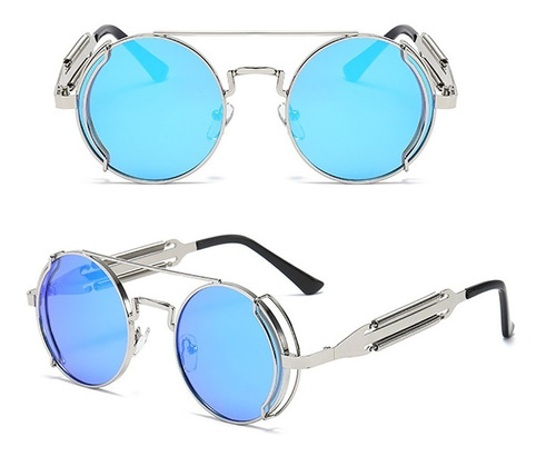 Gafa De Sol Lentes De Sol Steampunk Gothic Indiana Azul