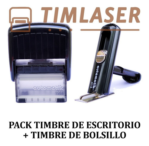 Pack Timbres Personalizados De Escritorio + Timbre Bolsillo