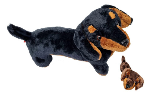 Peluche De Perro Weiner De 12 Pulgadas Color Negro