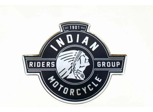 Adesivo Emblema Tanque Moto Para Indian Resinado 19982 Cor Cromado