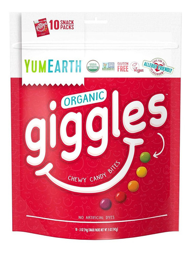 Yumearth - Organic Giggles, Caramelo Ácido Masticable