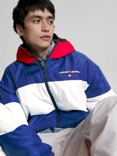 Chaqueta Azul Reversible Colorblock Para Hombre Tommy Hilfiger Tommy Jeans