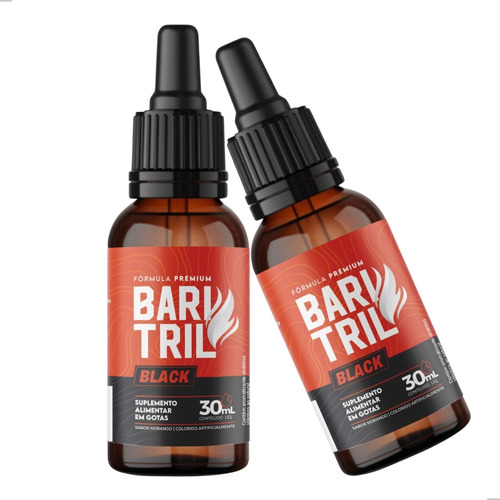 2x Baritril Black 30ml Suplemento Bari Tril Gotas Natural