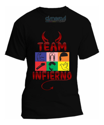 Playera Team Infierno La Casa De Los Famosos Todas Las Talla