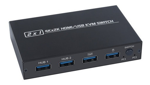 Imagen 3 de 8 de Switch Splitter 2 Puertos Hdmi Usb Kvm 4k