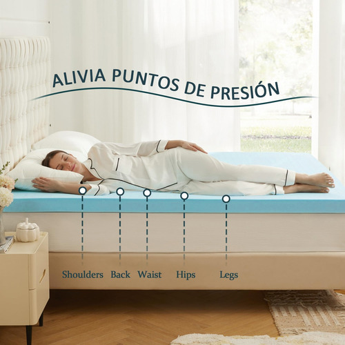 Colchoneta Memory Foam King Size Confort 190x200x7cm