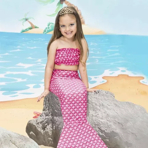 Roupa Carnaval Infantil Sereia Ariel Várias Cores P/ Entrega