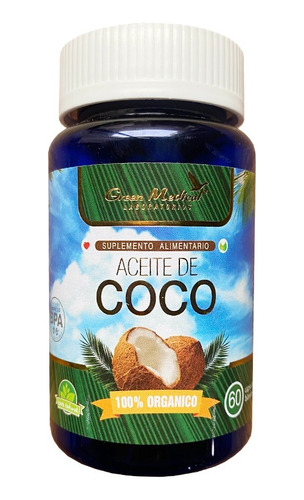 Aceite De Coco Orgánico 500mg 60 Capsulas Gm. Agronewen