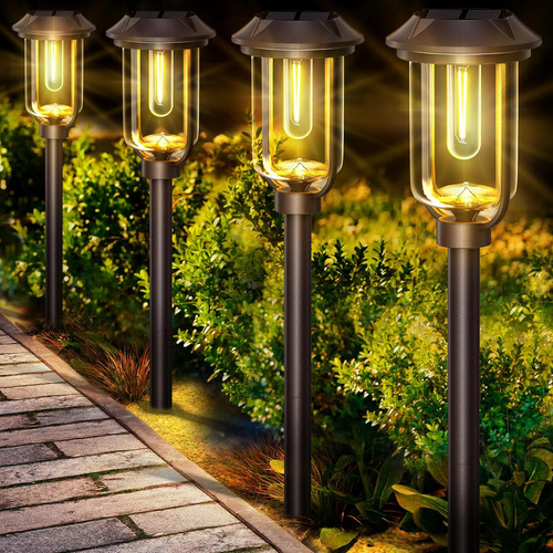 Luces Solares Caminos Al Aire Libre Brillantes De 2 Led...