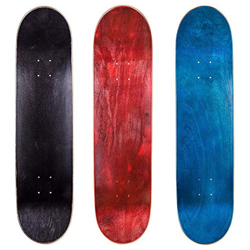 Cal 7 Blank Maple Skateboard Decks (negro, Rojo, Azul, 8 Pul