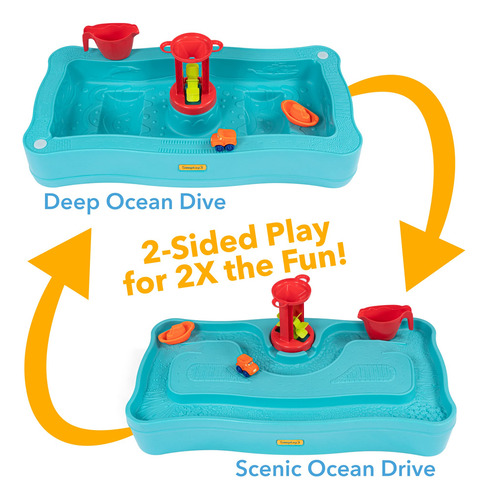 Mesa De Juego De Agua De 2 Lados Para Niños, Accesorios Incl
