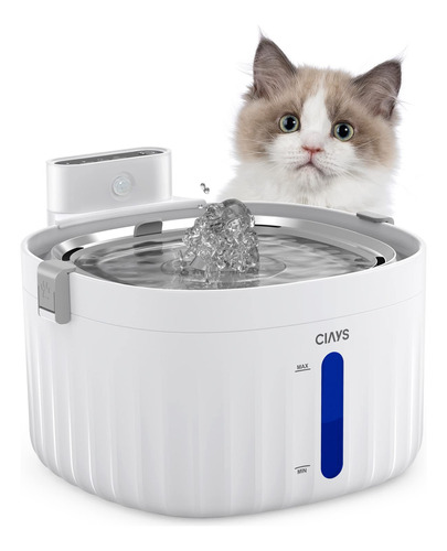 Ciays Fuente De Agua Para Gatos De 70.4 Onzas Lquidas, Fuent