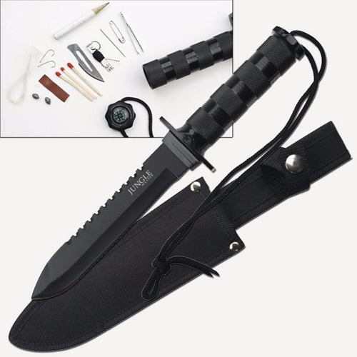 Imagen 1 de 9 de Jungle King Cuchillo Puñal Jungle Master Con Accesorios