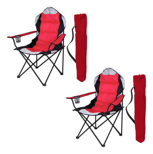 Set X 2 Sillón Director Silla Plegable Camping Reforzado 