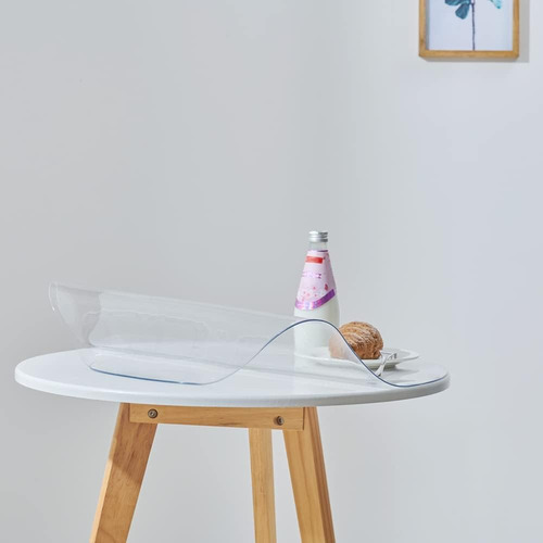 Protector De Mesa Redondo Transparente Leffora De 24 Pulgada