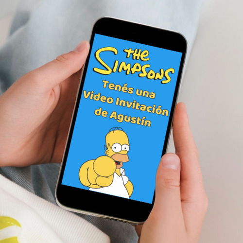 Los Simpsons Invitación Personalizada En Video Whatsapp