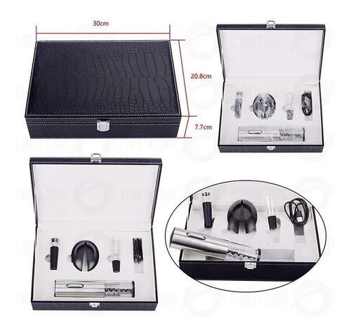 Imagen 4 de 8 de Set Vino Sacacorchos Electrico Cocina Vinos Wo36a