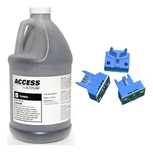 3x Chip Toner + Refil Toner Sharp Mx235nt Mx-235bt Mx-m202